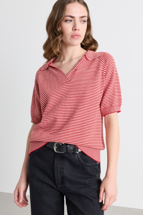 Knitted polo shirt - Intrend