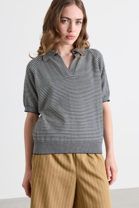 Knitted polo shirt - Intrend