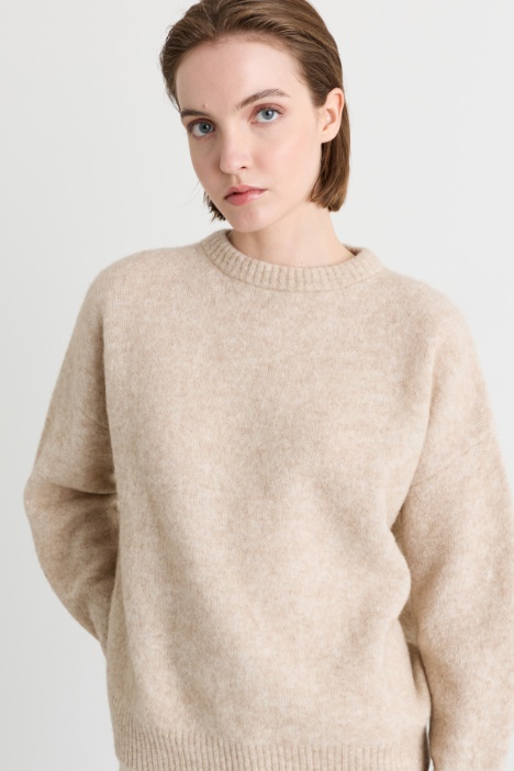 Maglia oversize alpaca e lana