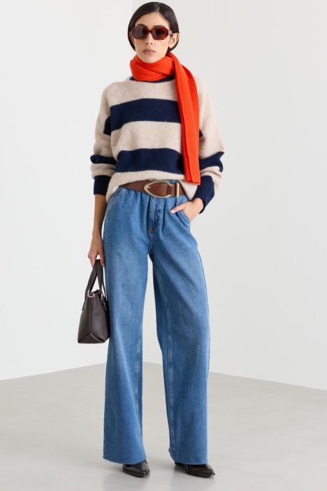 Gerippter Oversize-Pullover - Intrend