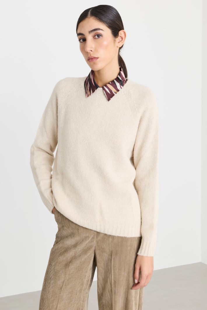 Rundhalspullover - BEIGE - Intrend - 2