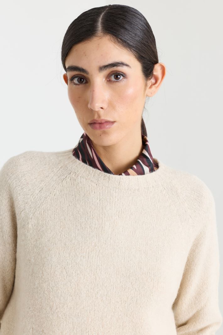 Rundhalspullover - BEIGE - Intrend - 3