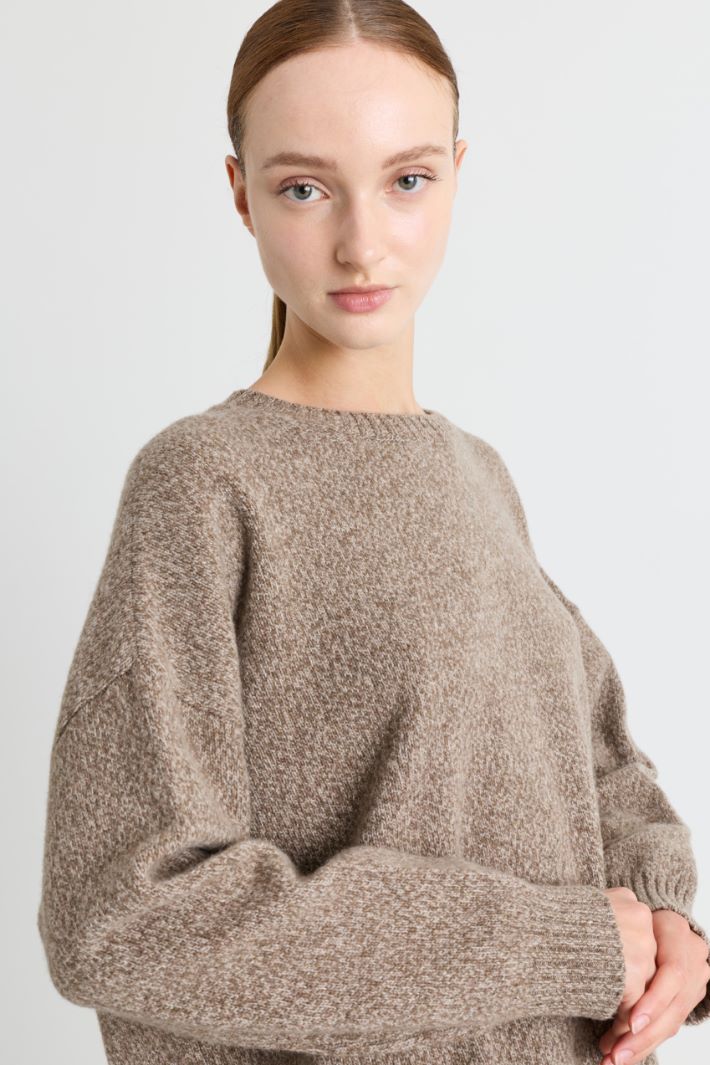 Oversized jumper - BROWN - Intrend - 3