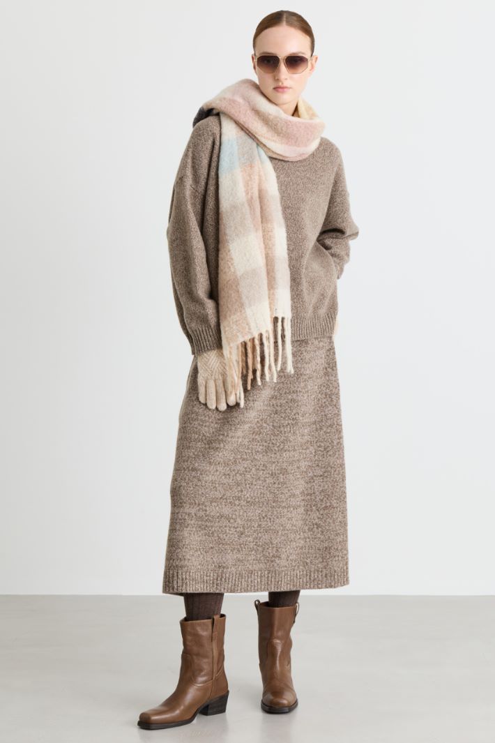 Oversized jumper - BROWN - Intrend