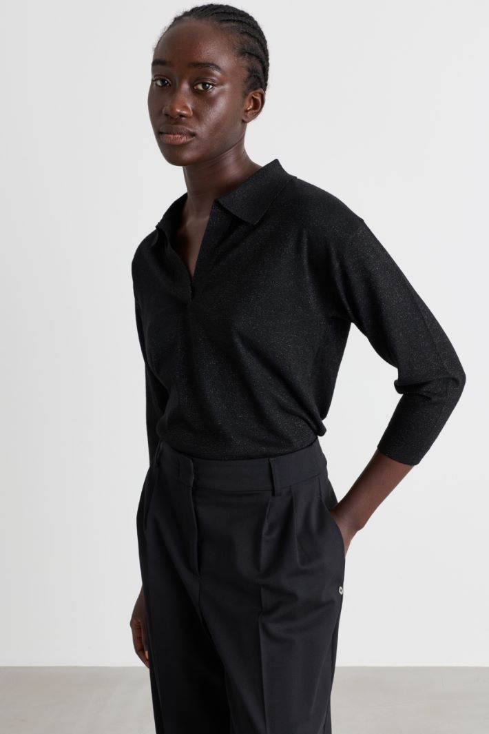 Polo jumper - BLACK - Intrend - 2