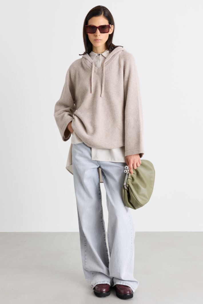 Kapuzenpullover - BEIGE - Intrend