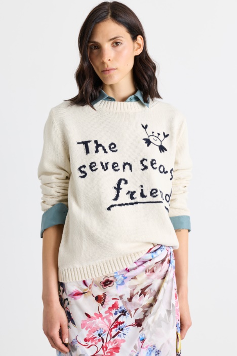 Contrast-patterned jumper - Intrend