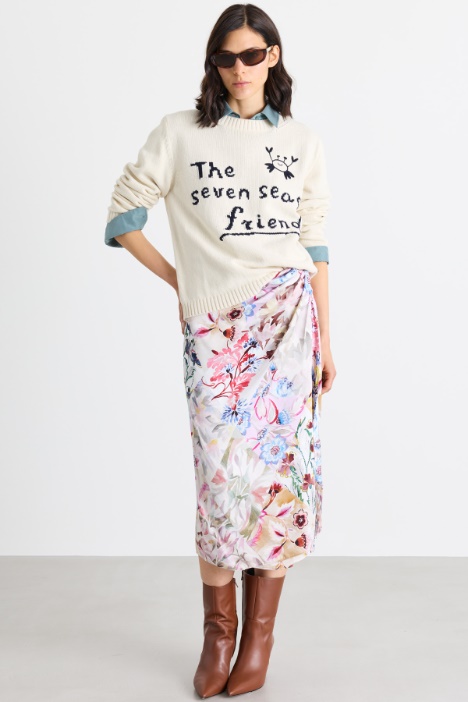 Jersey con motivo en contraste - Intrend