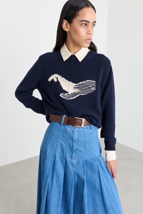 Contrast-patterned jumper - Intrend