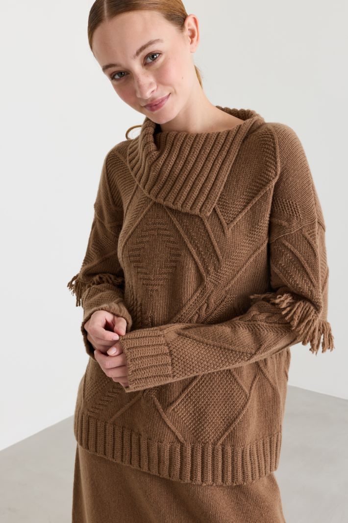 Maglia con frange - CAMMELLO - Intrend - 3