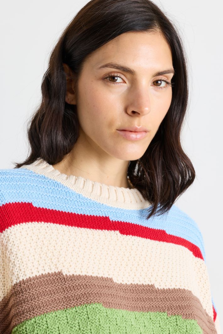 Intarsia jumper - WHITE - Intrend - 3