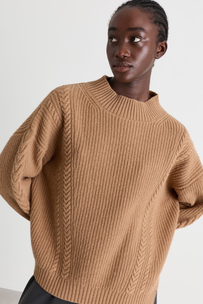 Maglia a punto pannocchia - CAMMELLO - Intrend - 3