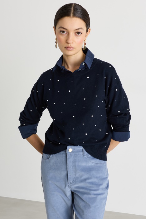 Crystal-embellished jumper - Intrend