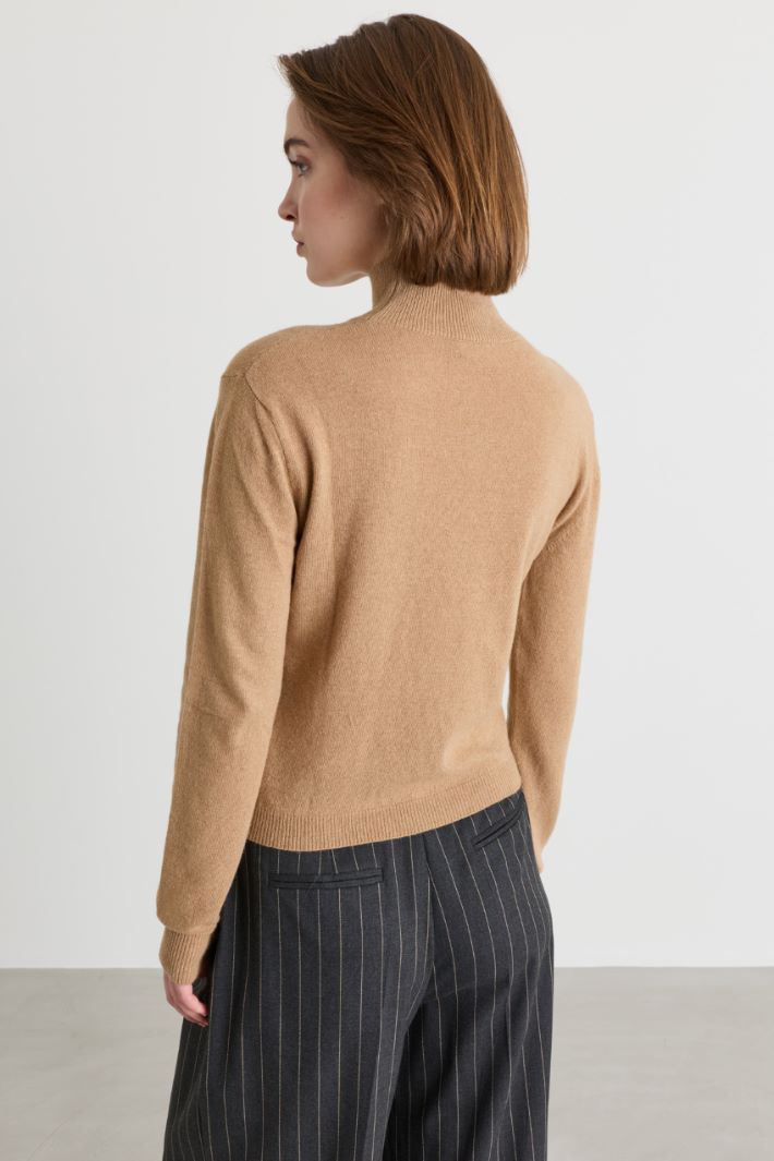 Crater-neck jumper - CAMEL - Intrend - 4
