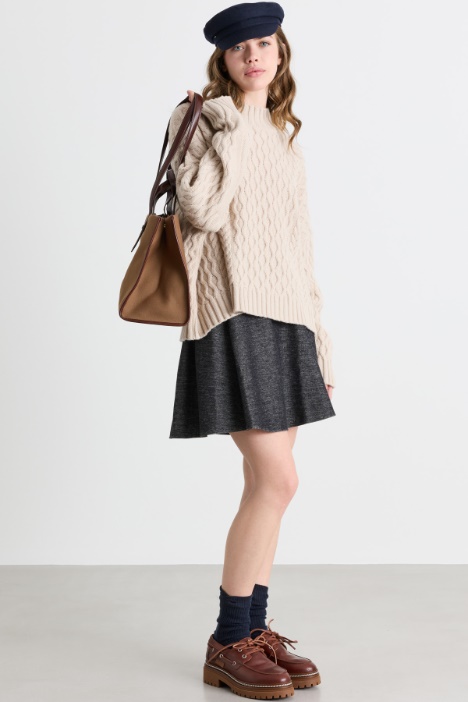 Kastiger Zopfstrickpullover - Intrend