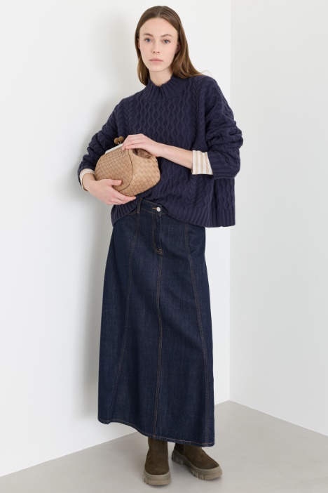 Maglia boxy a trecce - Intrend