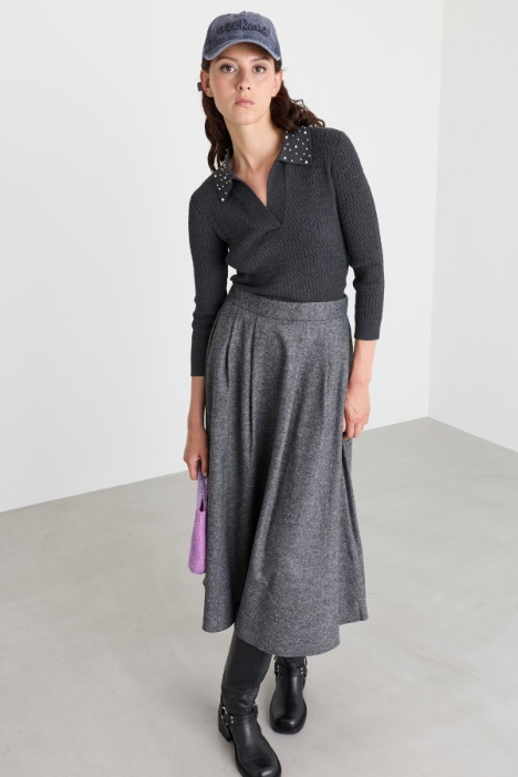 Maglia aderente stile polo - Intrend