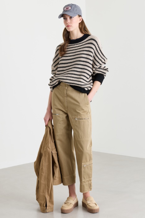 Kurzpullover in Patentstrick - Intrend