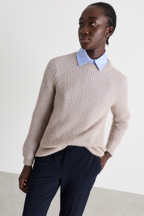 Wide rib-knit jumper - Intrend