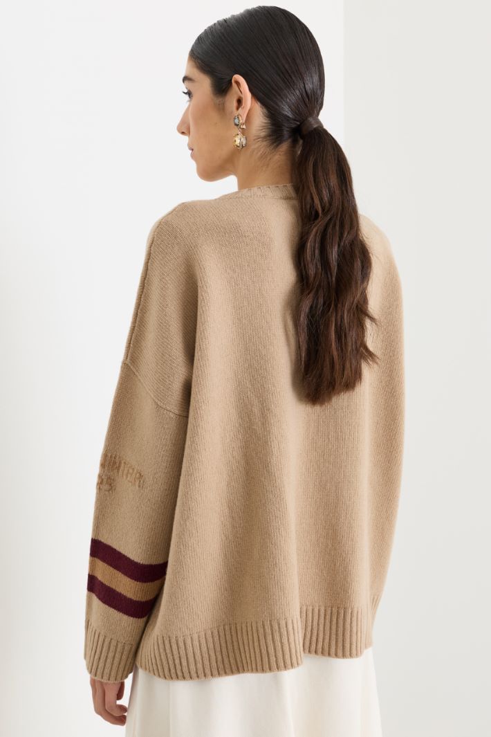 Maglia over con intarsio - CAMMELLO - Intrend - 4
