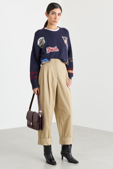 Jersey oversize con intarsia - Intrend