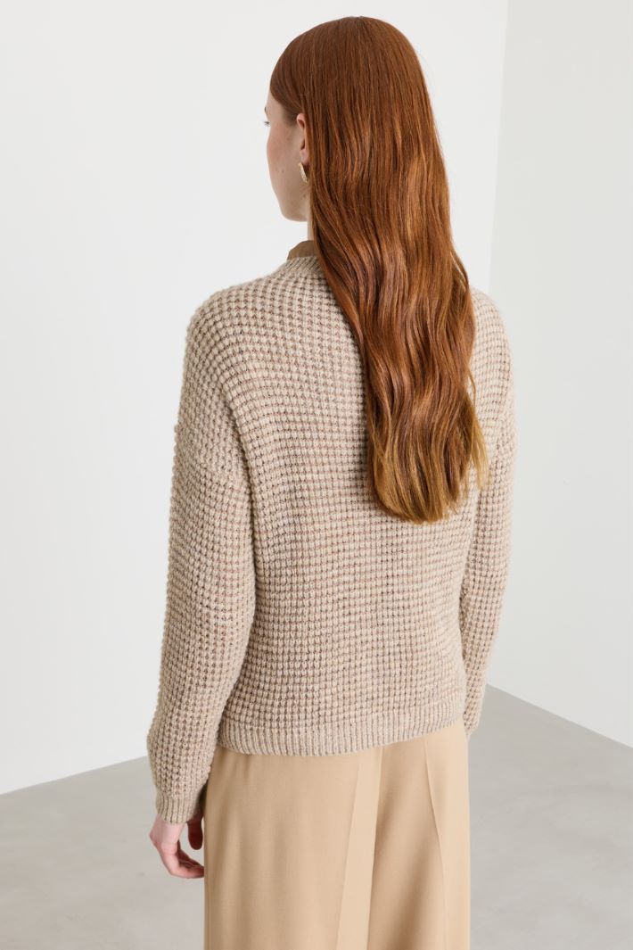 Lurex-Pullover - BEIGE - Intrend - 4