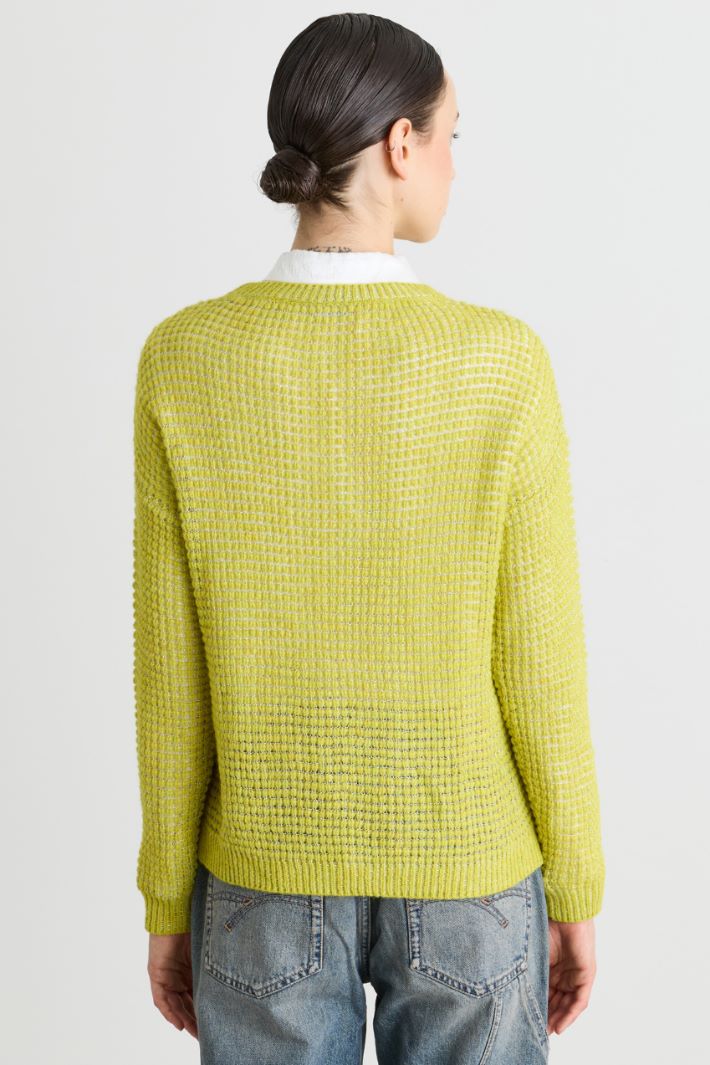 Pull à lurex - JAUNE - Intrend - 4