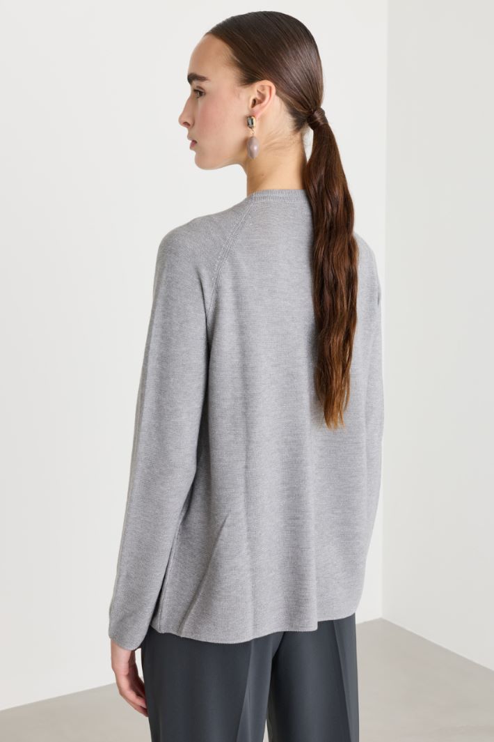 Jersey suave de punto revés - GRIS - Intrend - 4