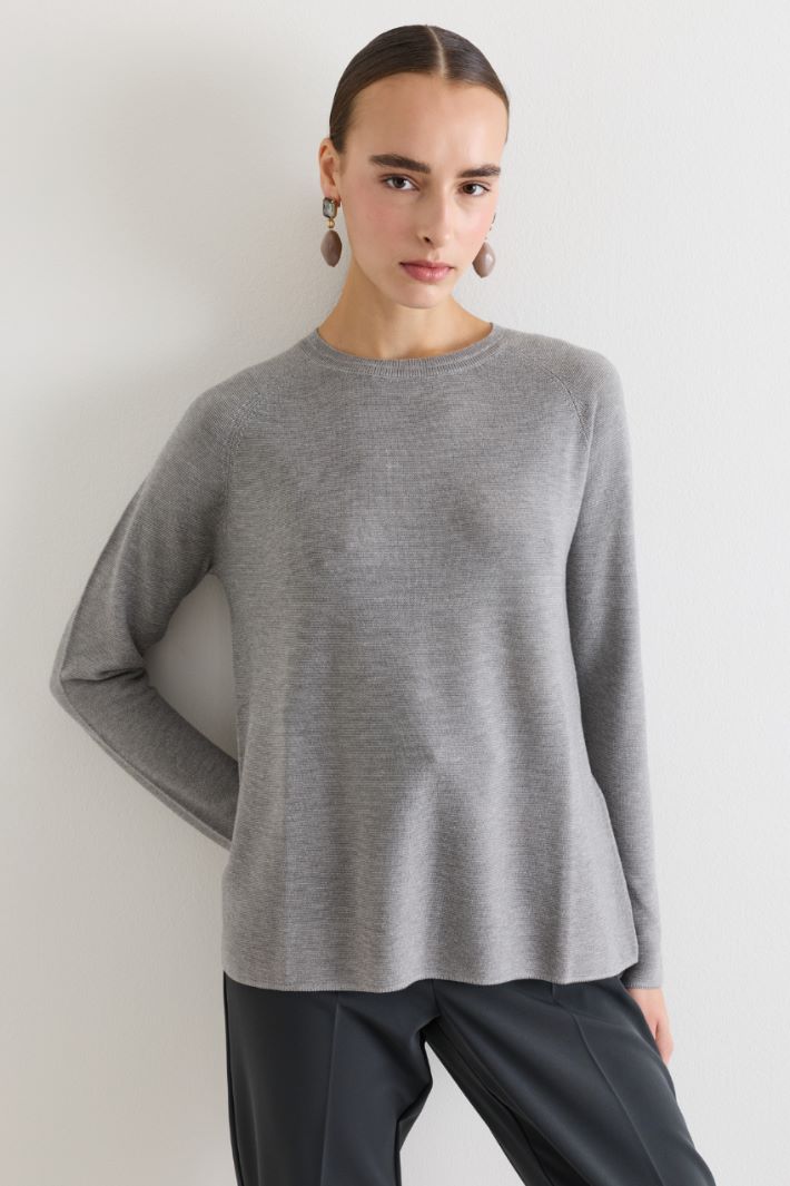 Jersey suave de punto revés - GRIS - Intrend - 2