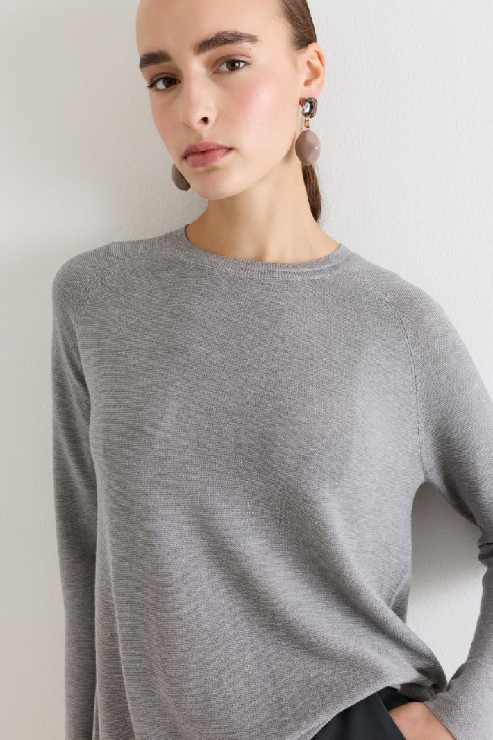 Jersey suave de punto revés - GRIS - Intrend - 3