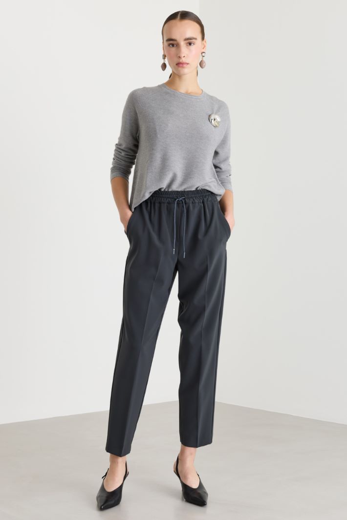 Jersey suave de punto revés - GRIS - Intrend