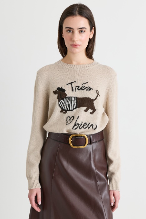 Intarsia-knit jumper - Intrend