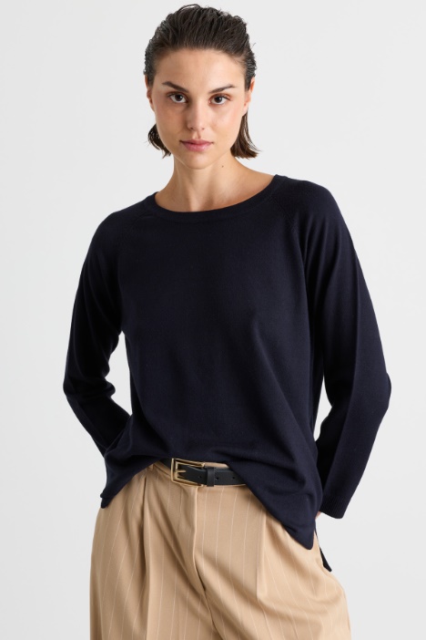 Straight-fit three-quarter-sleeve knit - Intrend