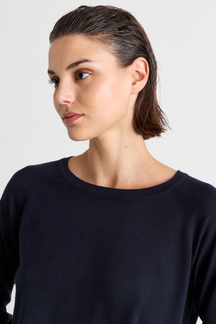 Maglia dritta con manica a tre quarti - BLU - Intrend - 3