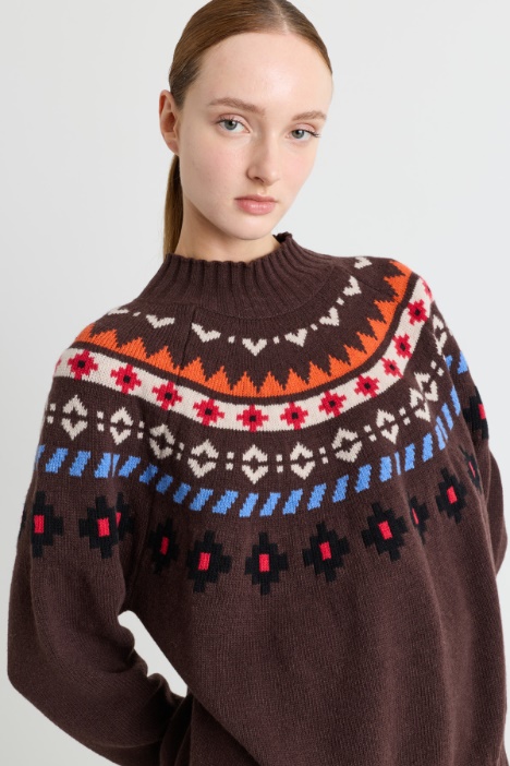 Maglia in lana jacquard