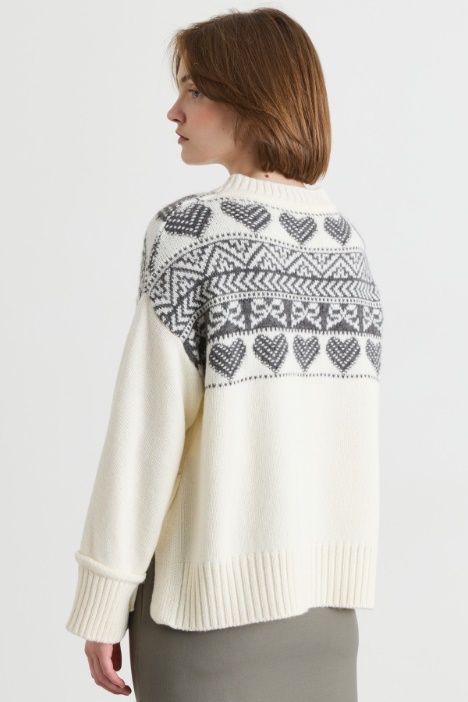Maglia con intarsio