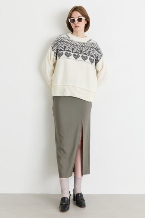 Pullover mit Intarsien - Intrend