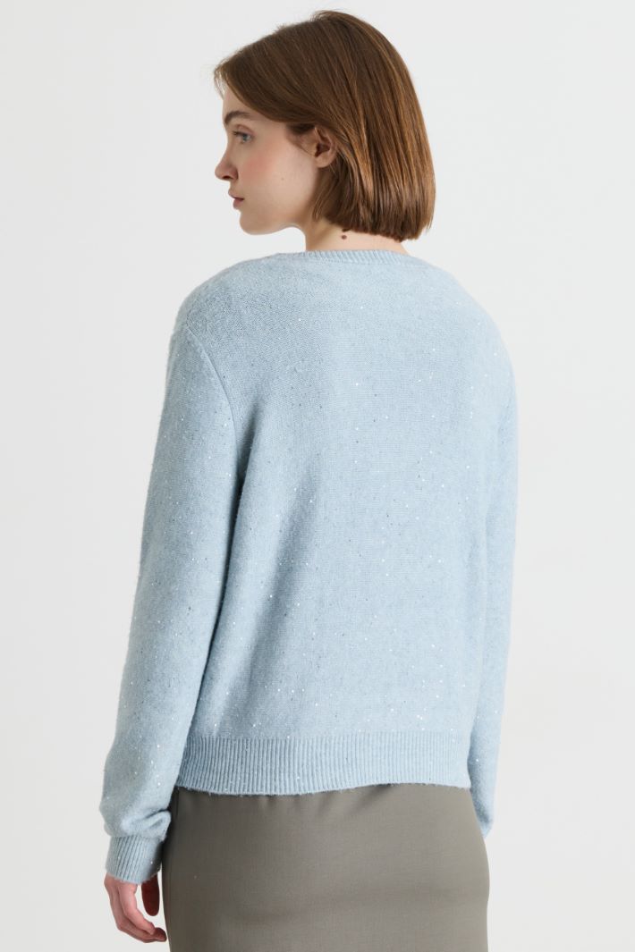 Sequin Jumper - LIGHT BLUE - Intrend - 4