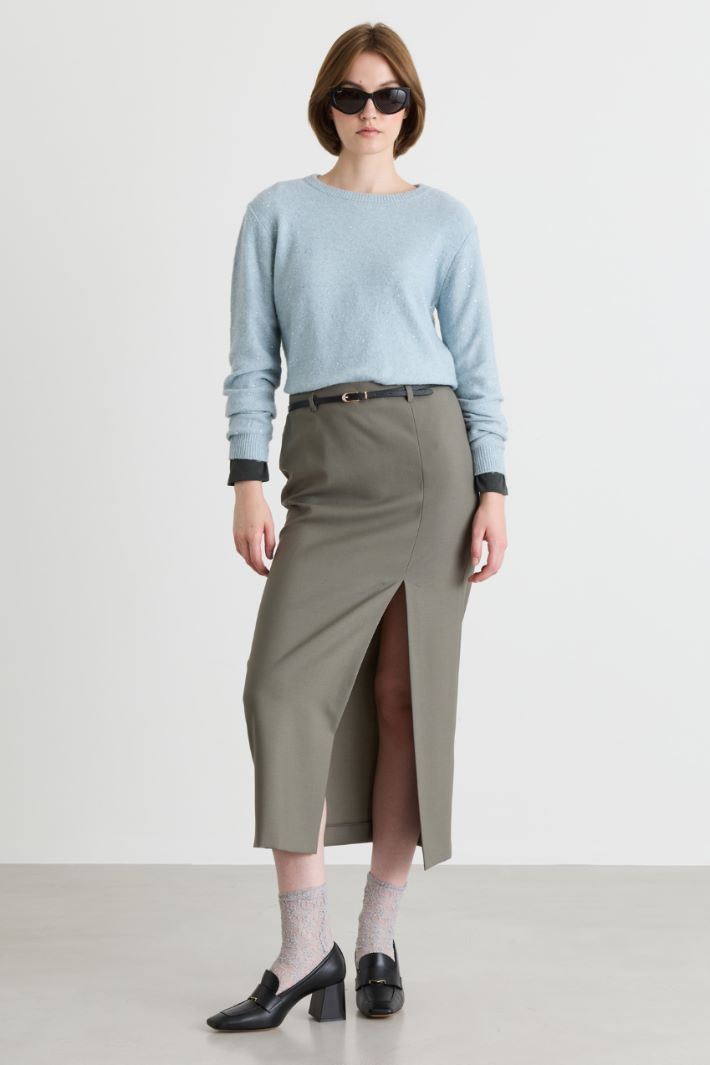 Sequin Jumper - LIGHT BLUE - Intrend