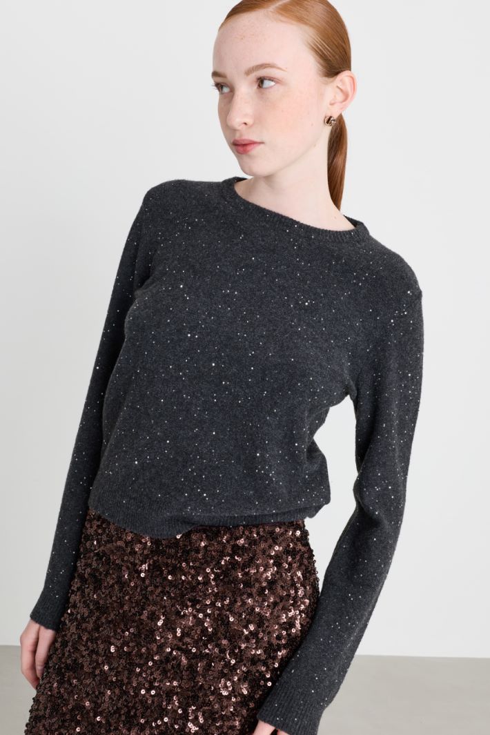 Sequin Jumper - GREY - Intrend - 2