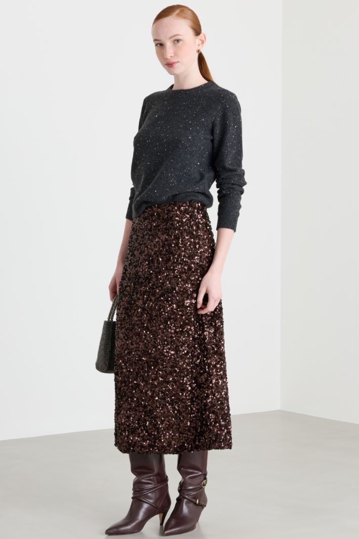 Sequin Jumper - GREY - Intrend
