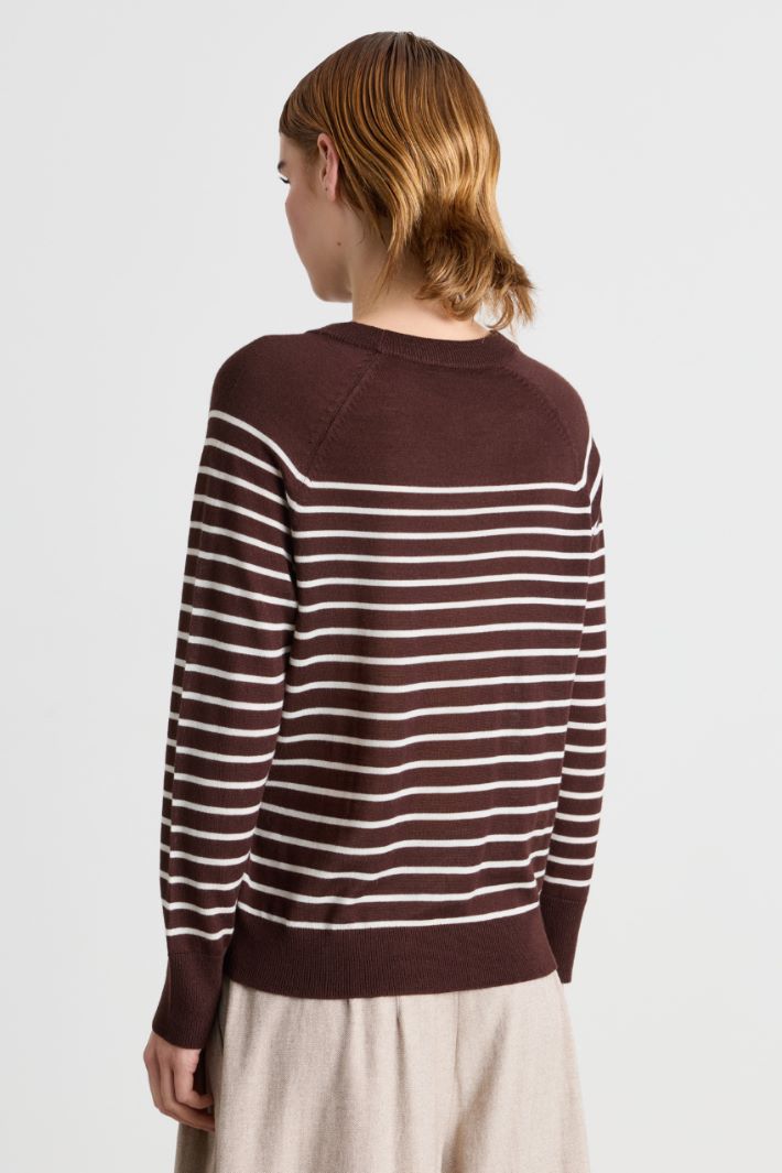 Maglia con maniche raglan - MARRONE - Intrend - 4