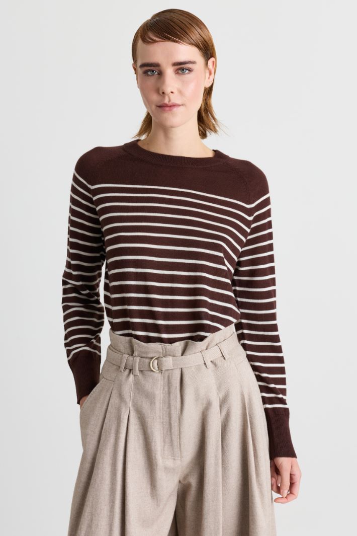 Maglia con maniche raglan - MARRONE - Intrend - 2