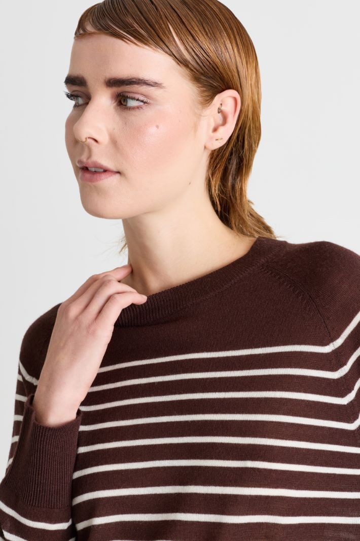 Maglia con maniche raglan - MARRONE - Intrend - 3