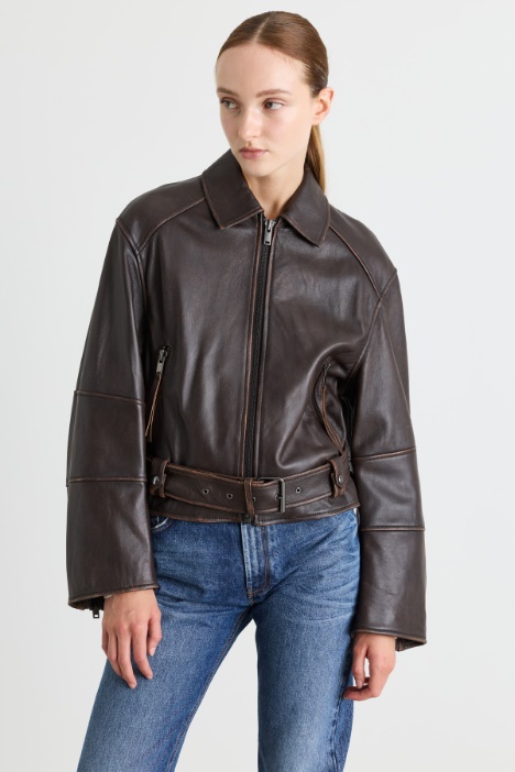 Cropped biker jacket - Intrend