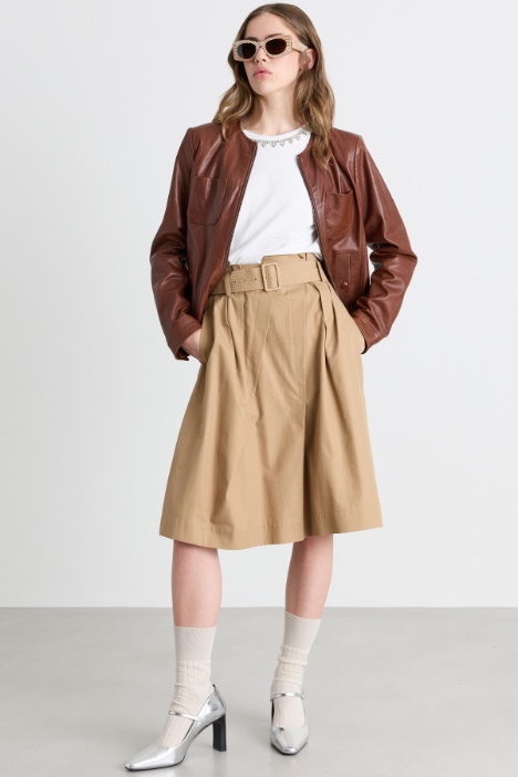 Chaqueta entallada de piel - Intrend