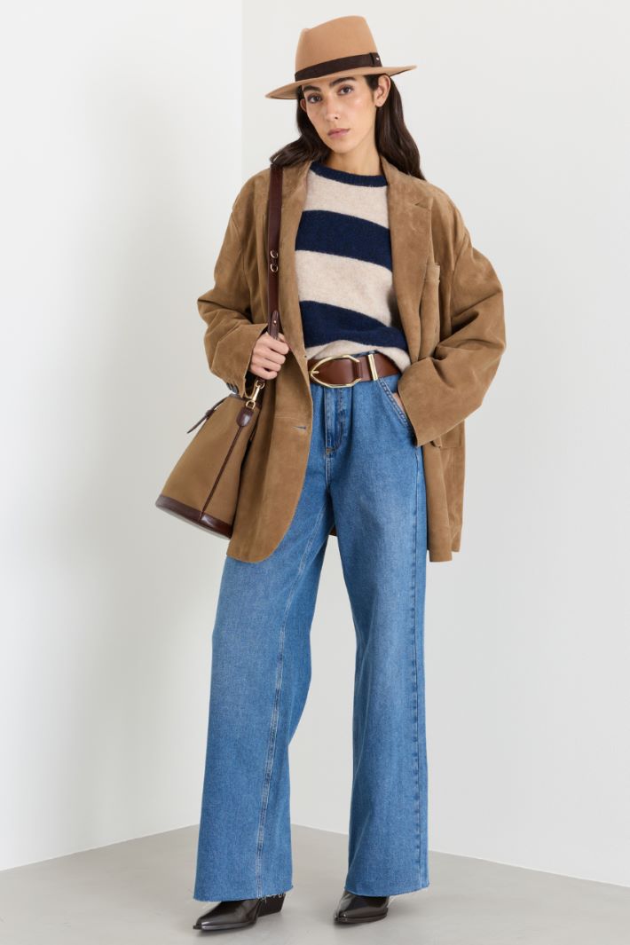 Oversized blazer - CAMEL - Intrend
