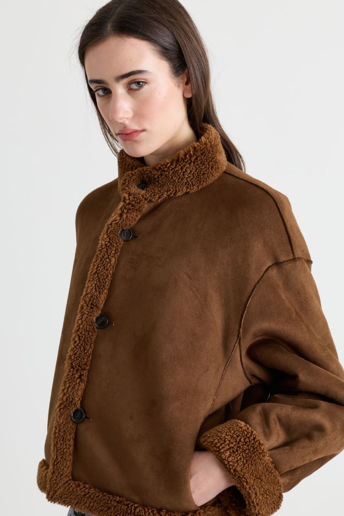 Reversible coat - BROWN - Intrend - 3