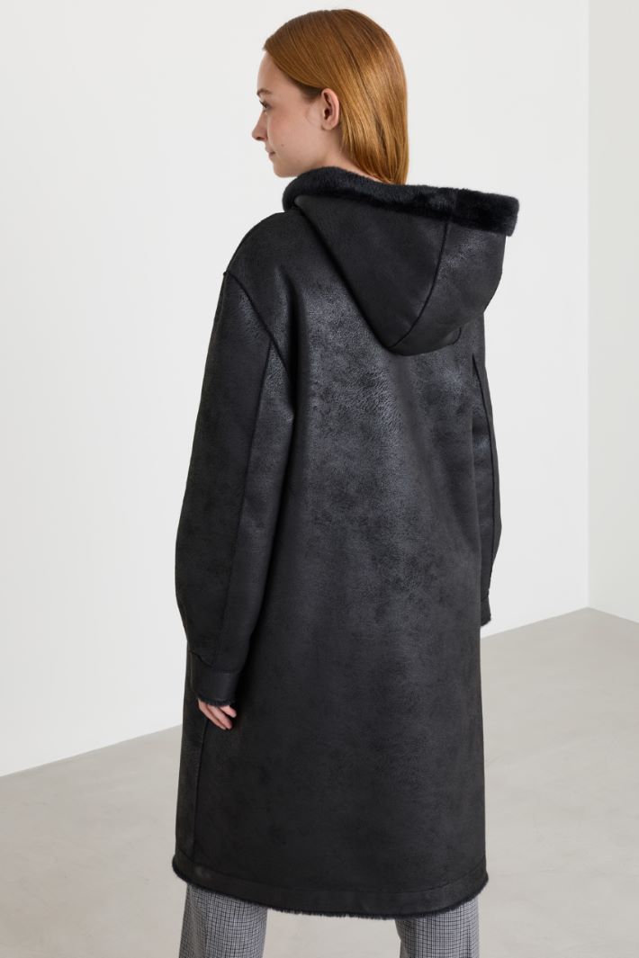 Reversible coat - BLACK - Intrend - 5
