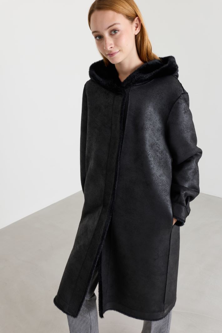 Reversible coat - BLACK - Intrend - 2